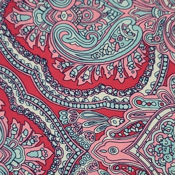 Talbots Pink & Blue Paisley Top size XL - Picture 7 of 7